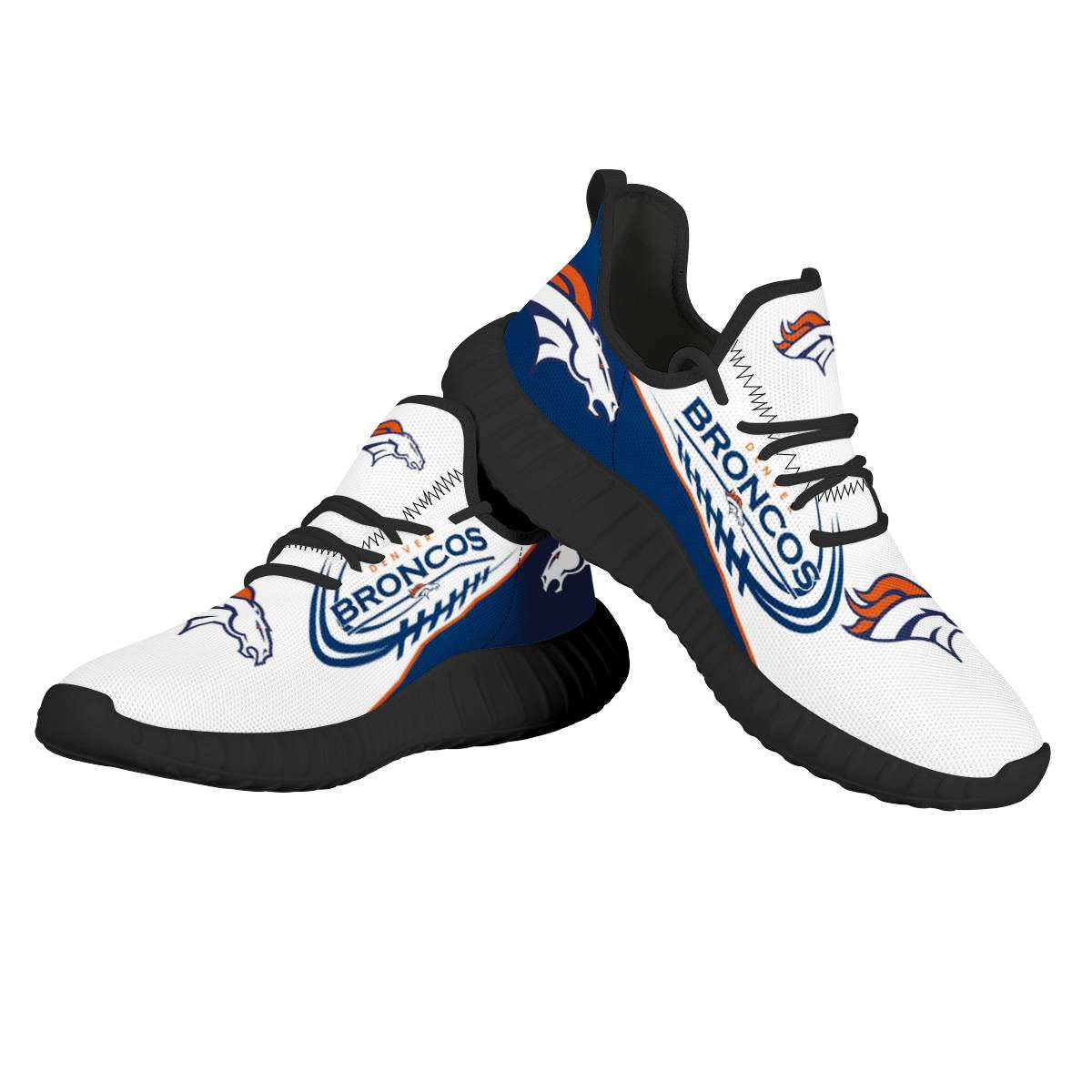 Women's Denver Broncos Mesh Knit Sneakers/Shoes 012